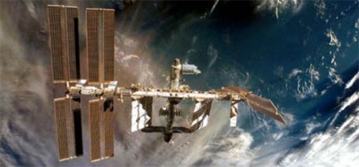 The International Space Station, a source of recent data on the amount of radiant energy from the Sun reaching Earth’s outer atmosphere. NASA photo