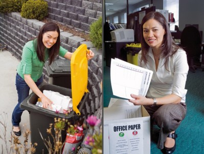 Tanya Ha, presenter of Win Television’s <em>Warm TV</em> looks into household and office waste