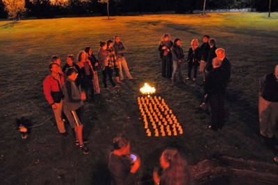 VIGIL FOR THE CLIMATE: an Earth Hour gathering in St David’s Park, Hobart, 26 March 2011. Photo Lorraine Perrins.