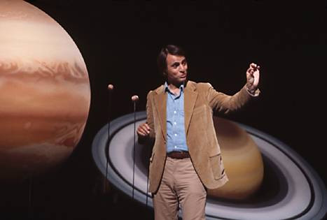 Carl Sagan the science teacher, as he appeared on his 1978 television show “Cosmos”