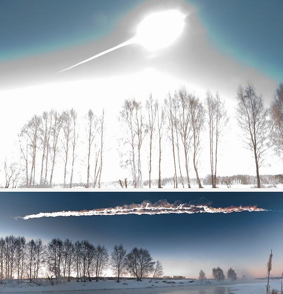 The spectacular death of the Chelyabinsk meteor, 15 February 2013. PHOTO MARAT AHMETVALEEV 