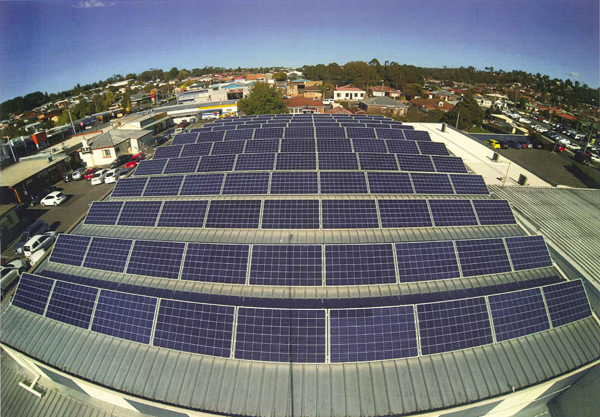 99 solar panels adorn the roof of YMCA Launceston Recreation Centre, Kings Meadows. PHOTO YMCA Launceston
