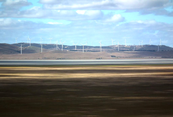 “Utterly offensive” wind turbines, Capital Wind Farm on the shores of Lake George, near Canberra. PHOTO Alan Farlow/Leumeah