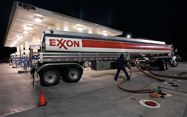 Delivering fuel to an Exxon station in Texas. PHOTO Daily Telegraph (UK)