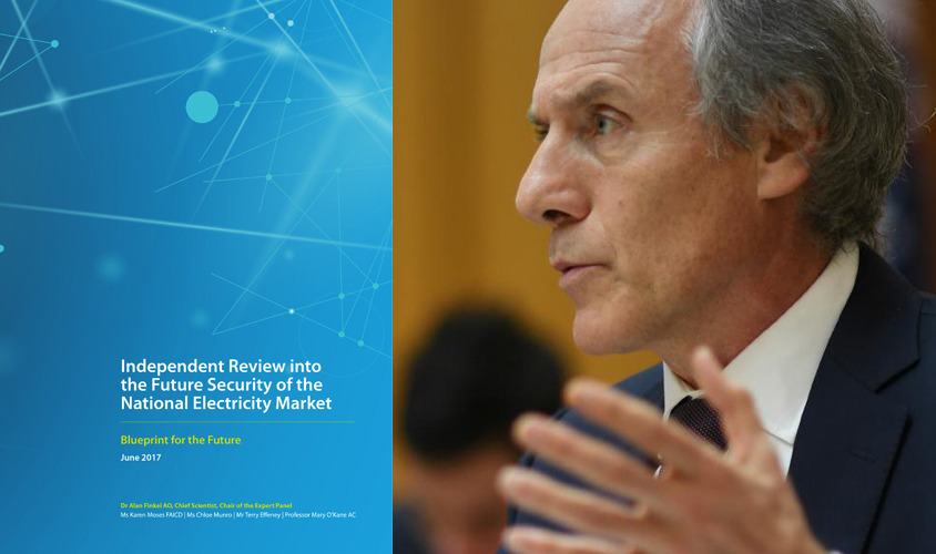 Chief scientist Alan Finkel and his energy report. PHOTO AAP