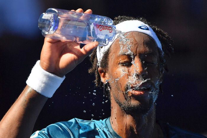 Gael Monfils suffered in what he believed to be “risky” heat above 40C in Melbourne. PHOTO Andy Brownbill, AP.