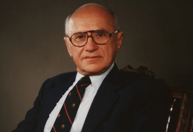 Milton Friedman, the Nobel Prize-winning economist who was the leading light in modern free-market economics. PHOTO CNN